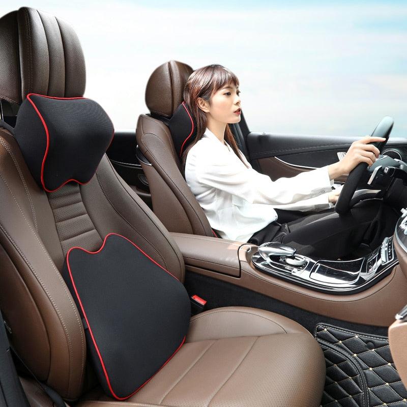 Car Seat Headrest Pillow Auto Memory Foam Car Neck Pillow Seat Head Support Lumbar Support For Office Chair Cushion Car Neck Headrest Pillow Car Accessories Cushion Auto Seat Head Support Neck Protector Automobiles Seat Neck Rest Car Neck For Car Auto